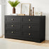 Artiss 6 Chest of Drawers Tallboy Cabinet - LEIF Black-Furniture > Bedroom > Dressers-PEROZ Accessories
