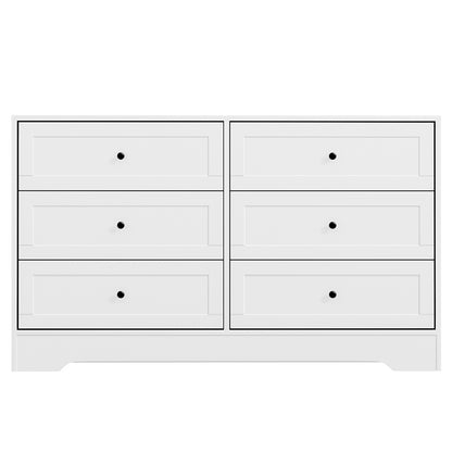 Artiss 6 Chest of Drawers - LEIF White-Furniture &gt; Bedroom-PEROZ Accessories