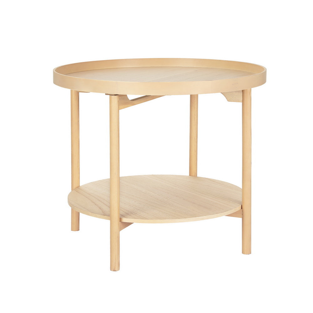 Artiss Coffee Table Side Table Round 70CM-Furniture &gt; Living Room-PEROZ Accessories