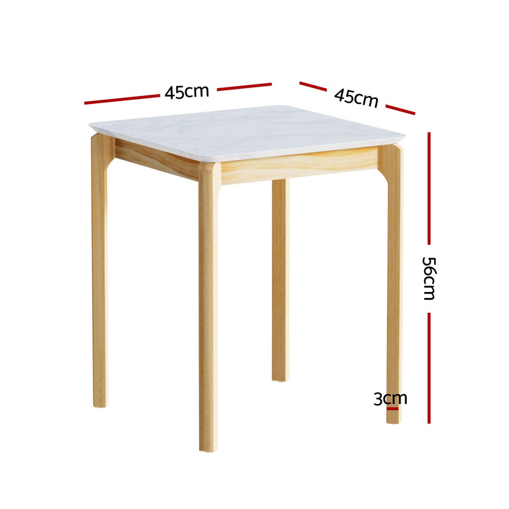 Artiss Coffee Table Marble Effect Square-Furniture &gt; Living Room &gt; Coffee Tables-PEROZ Accessories