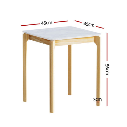 Artiss Coffee Table Marble Effect Square-Furniture &gt; Living Room &gt; Coffee Tables-PEROZ Accessories