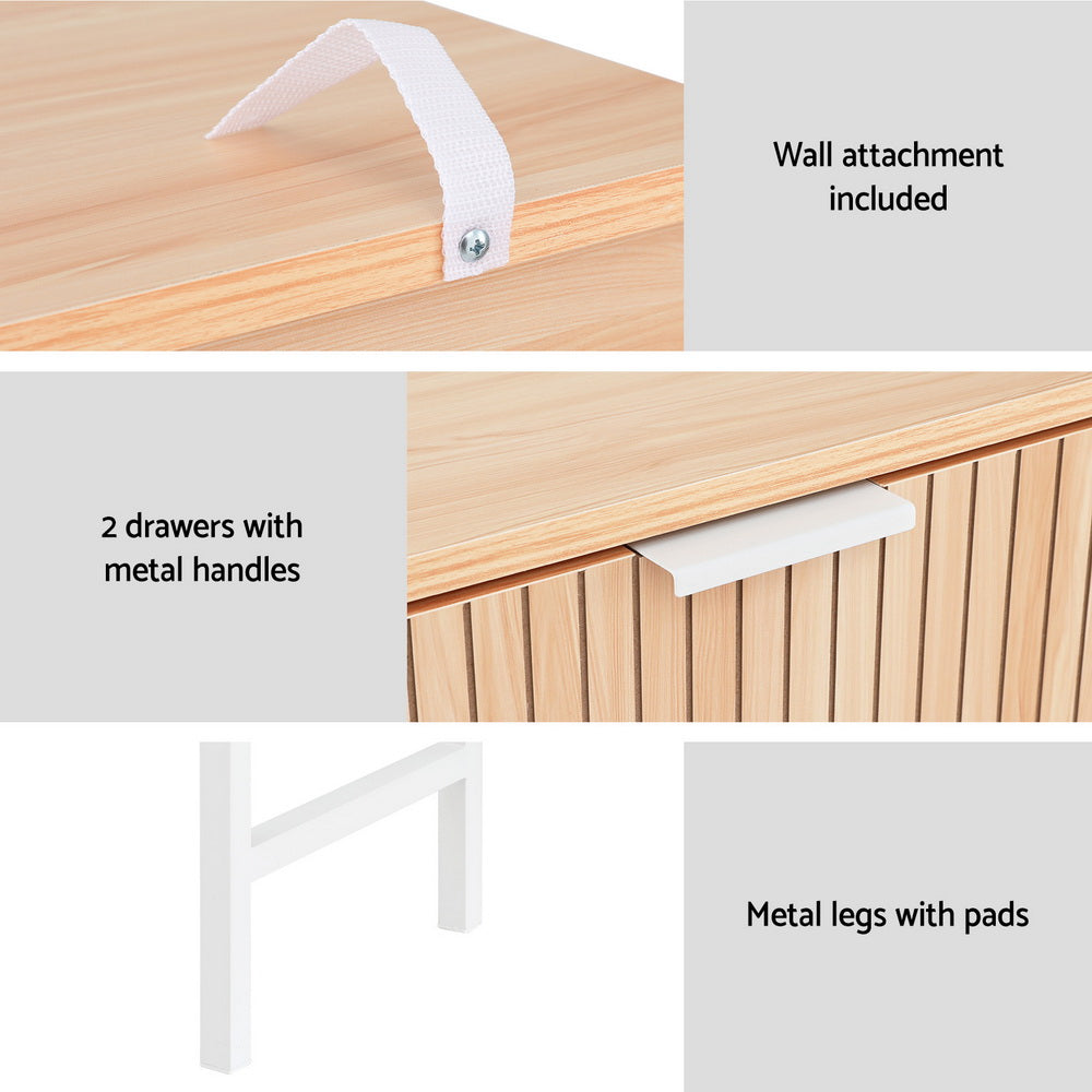 Artiss Console Table 2 Drawers 92CM-Furniture &gt; Living Room-PEROZ Accessories