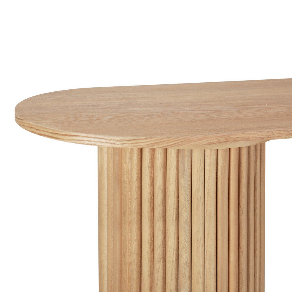 Artiss Console Table Oval 115CM Pine Blake-Furniture &gt; Living Room-PEROZ Accessories