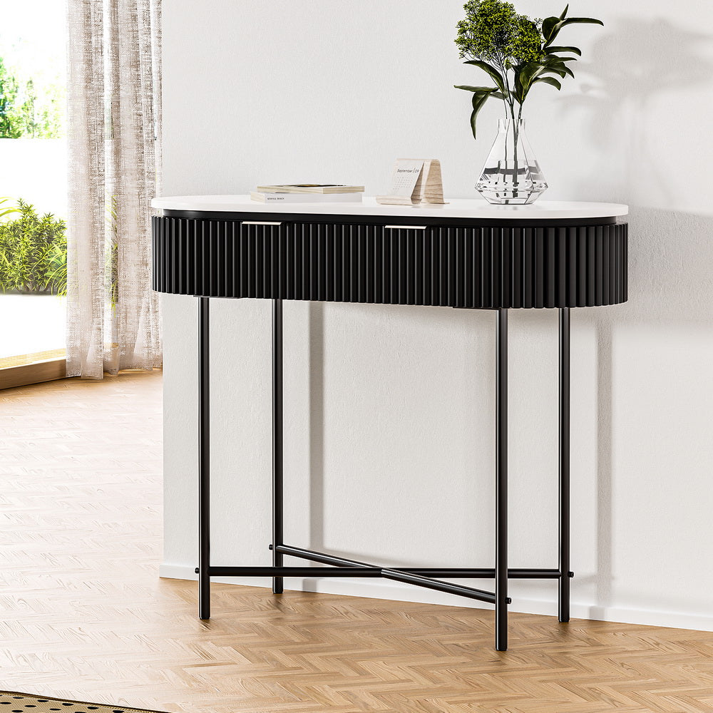 Artiss Console Table 2 Drawers 100CM-Furniture &gt; Living Room-PEROZ Accessories