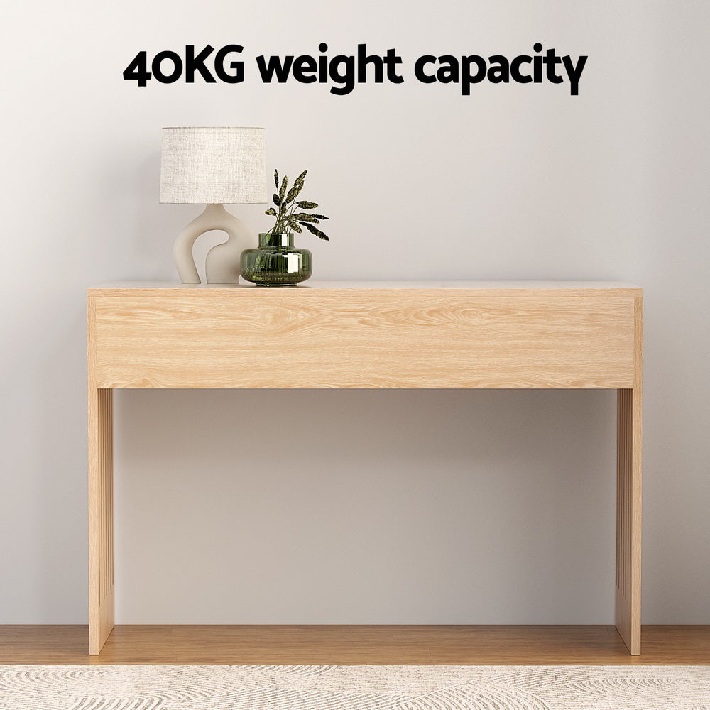 Artiss Console Table Hallway Fluted 120CM Pine-Furniture &gt; Living Room &gt; Side Tables-PEROZ Accessories
