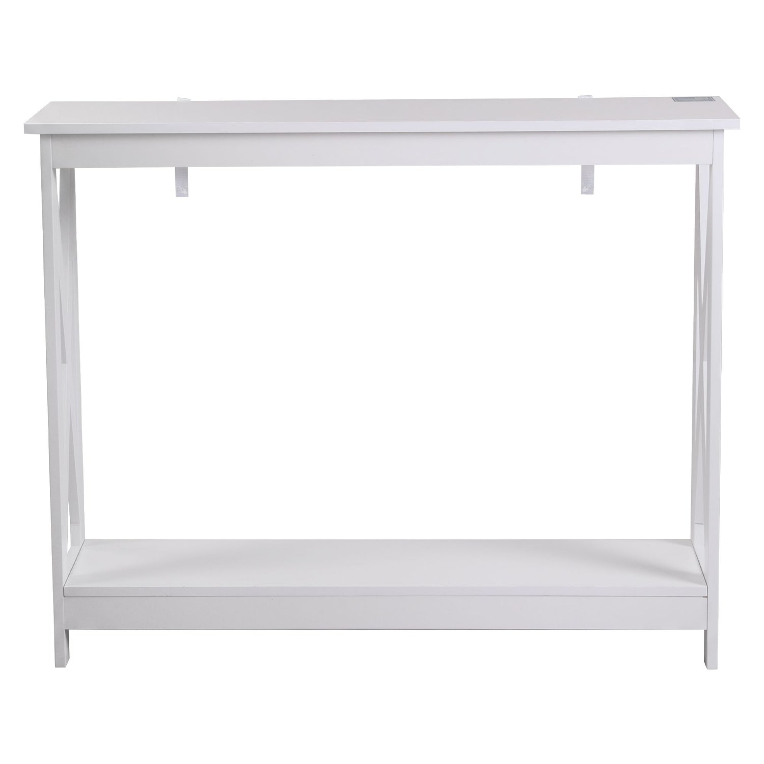 Artiss Console Table Entryway Hallway Display 2-Tier Narrow Sofa Table 100CM White