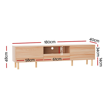 Artiss Entertainment Unit Stand TV Cabinet Storage Drawers Display Shelf 180CM-Furniture &gt; Living Room-PEROZ Accessories