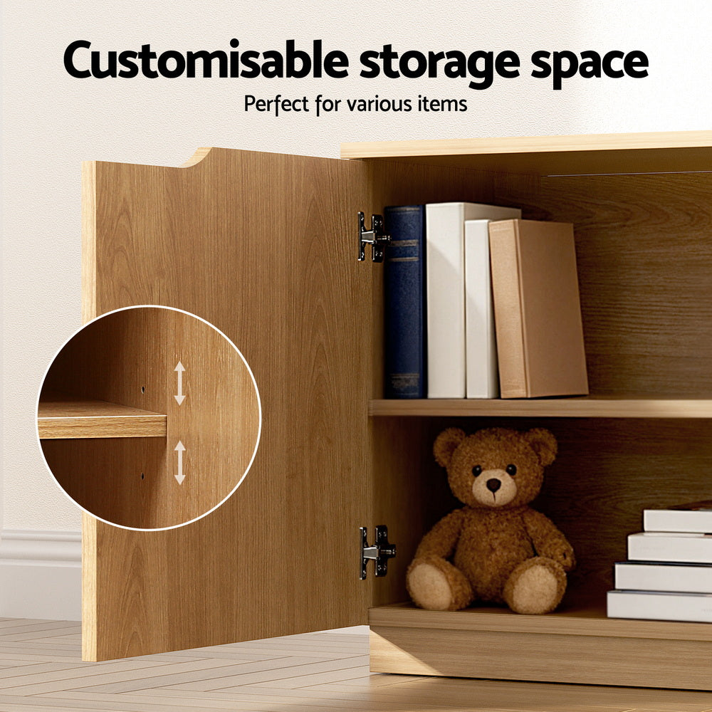 Artiss TV Unit Entertainment Unit Storage Cabinet 180cm Pine-Furniture &gt; Living Room &gt; TV Units-PEROZ Accessories