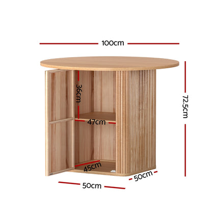 1M Artiss Dining Table Storage Base-Furniture &gt; Dining &gt; Dining Tables-PEROZ Accessories