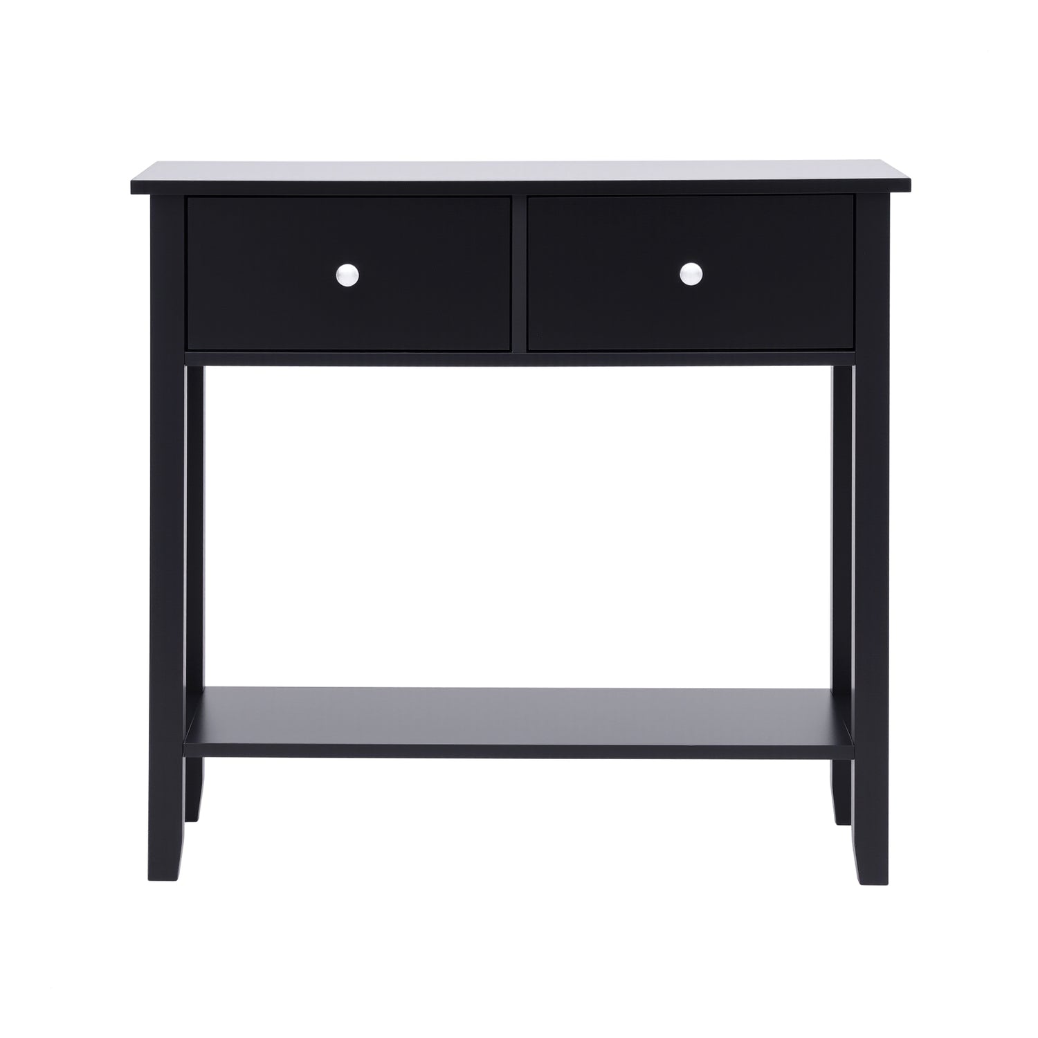 Artiss Console Table Hallway Sofa Entryway Entrance 2 Drawers 80CM Black-Furniture > Living Room > Side Tables-PEROZ Accessories