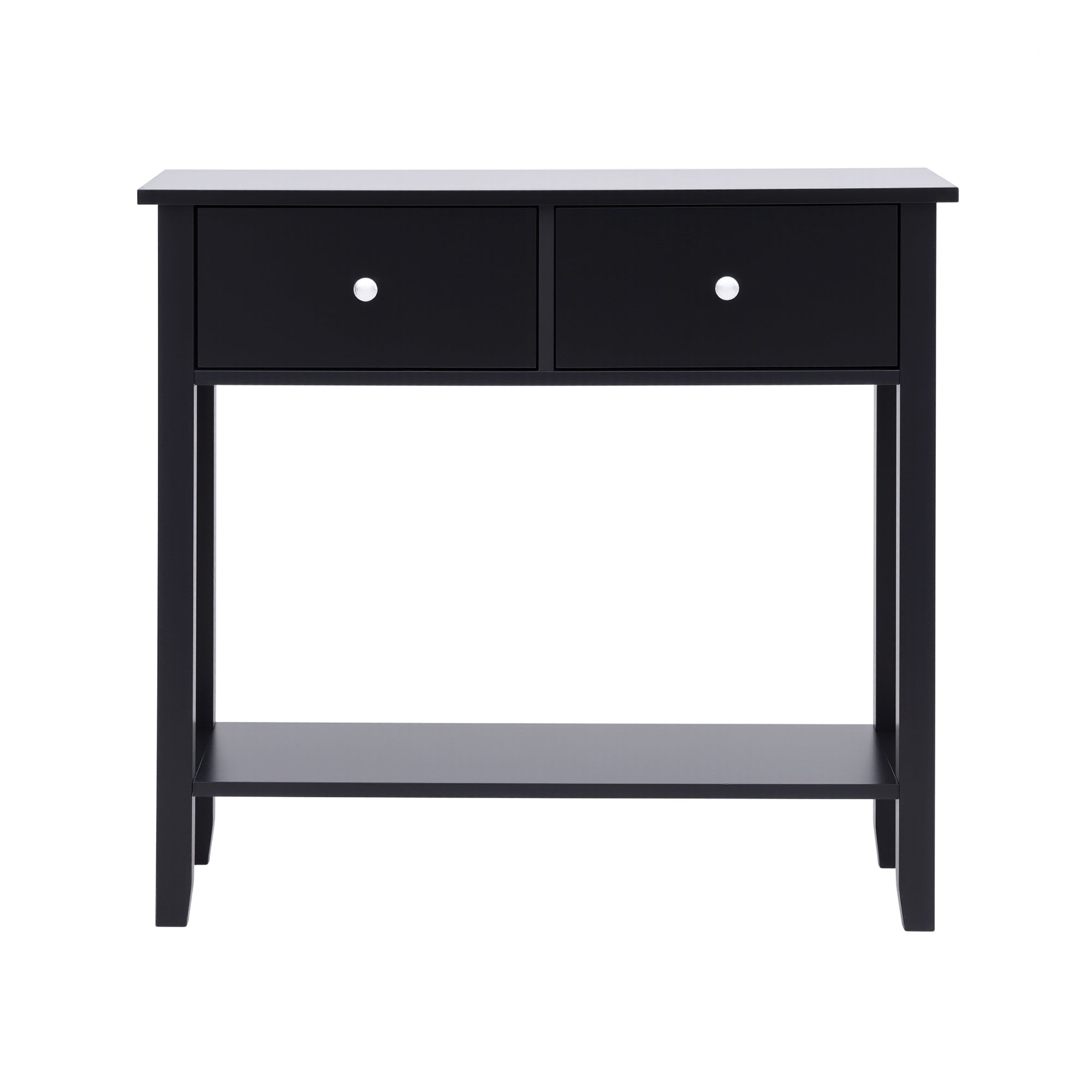 Artiss Console Table Hallway Sofa Entryway Entrance 2 Drawers 80CM Black-Furniture > Living Room > Side Tables-PEROZ Accessories