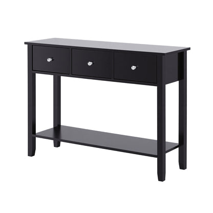 Artiss Console Table Hallway Sofa Entryway Entrance 3 Drawers 100CM Black-Furniture > Living Room > Side Tables-PEROZ Accessories