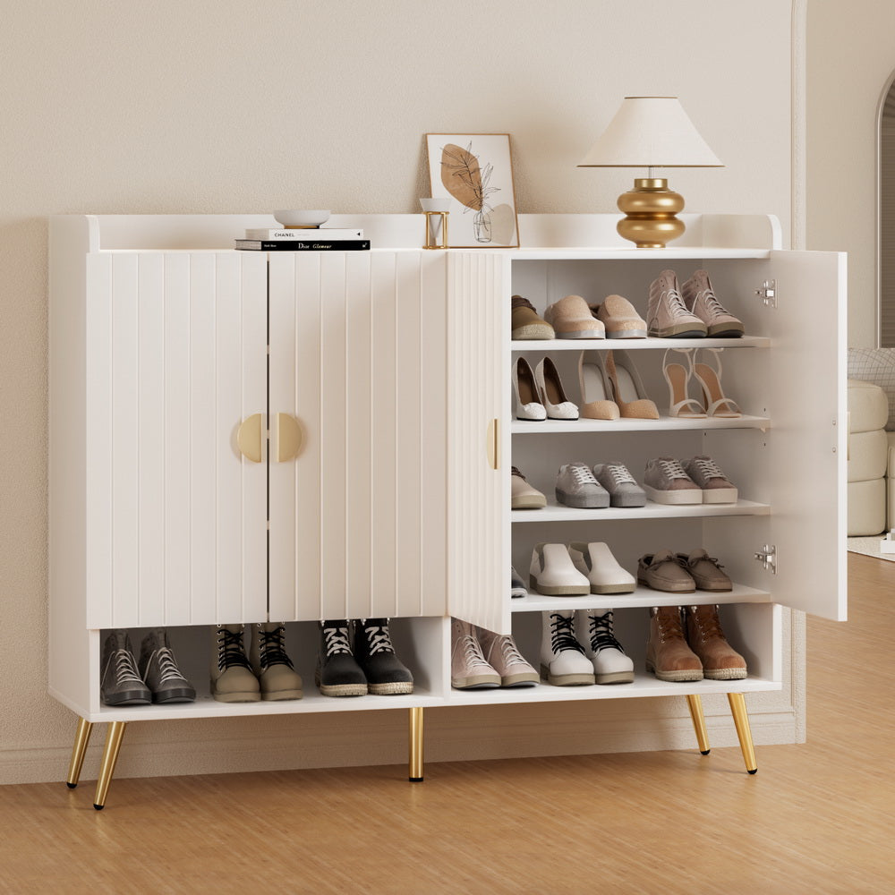 Artiss Shoe Rack Cabinet 5 Tiers 30 Pairs White-Furniture &gt; Living Room &gt; Shoe Storage-PEROZ Accessories