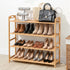 Artiss 4 Tier Shoe Rack Bamboo Storage Organiser Pine-Furniture > Living Room > Shoe Storage-PEROZ Accessories