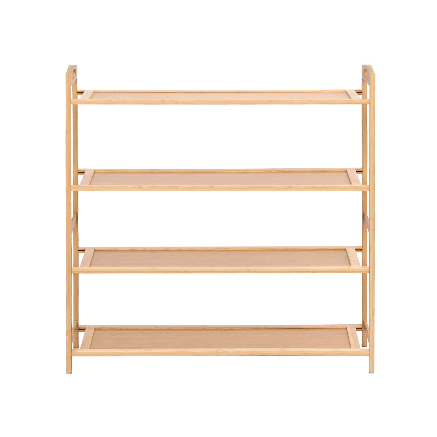 Artiss 4 Tier Shoe Rack Bamboo Storage Organiser Pine-Furniture > Living Room > Shoe Storage-PEROZ Accessories