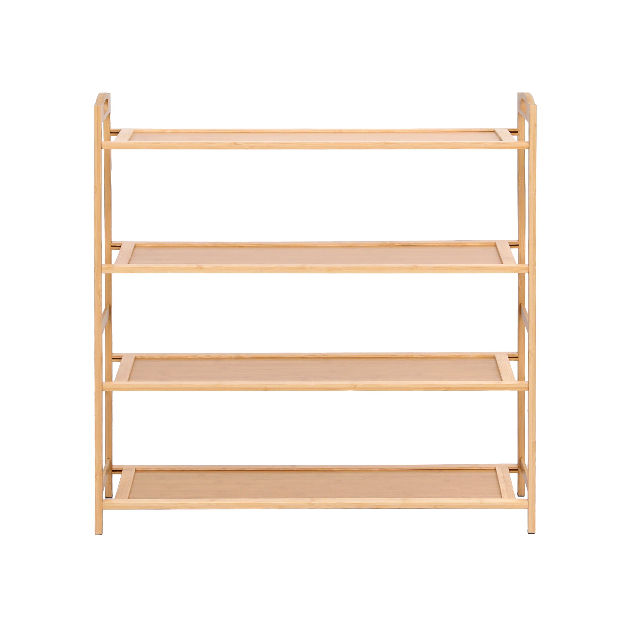 Artiss 4 Tier Shoe Rack Bamboo Storage Organiser Pine-Furniture > Living Room > Shoe Storage-PEROZ Accessories