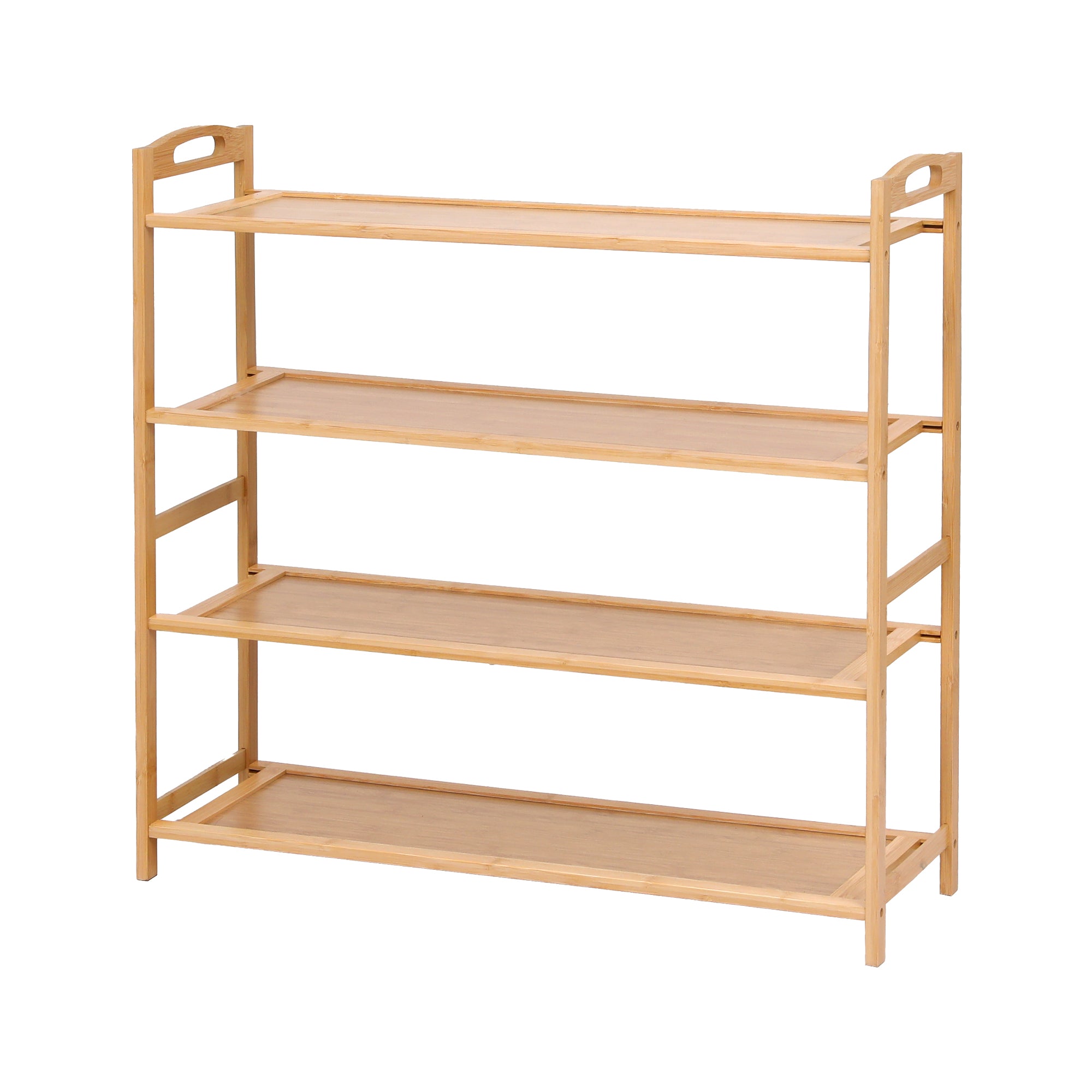 Artiss 4 Tier Shoe Rack Bamboo Storage Organiser Pine-Furniture > Living Room > Shoe Storage-PEROZ Accessories