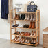 Artiss 5 Tier Shoe Rack Bamboo Storage Organiser Pine-Furniture > Living Room > Shoe Storage-PEROZ Accessories