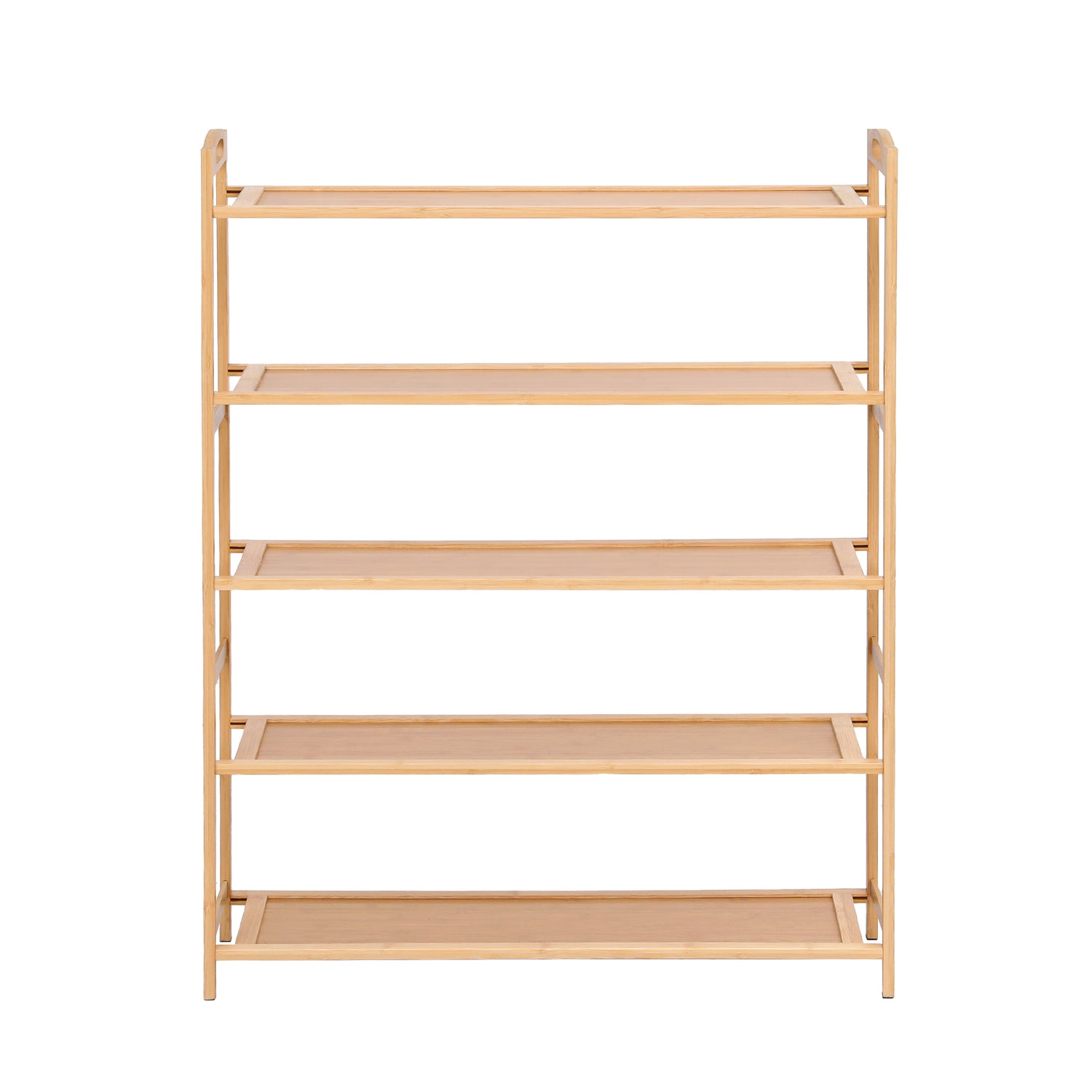 Artiss 5 Tier Shoe Rack Bamboo Storage Organiser Pine-Furniture > Living Room > Shoe Storage-PEROZ Accessories