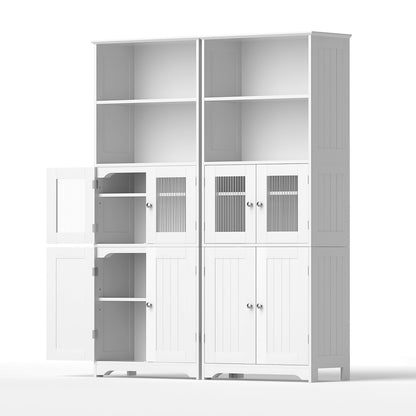 Artiss 2x Buffet Sideboard Cabinet Pantry Kitchen Bathroom Storage Cupboard-Furniture > Dining > Buffets &amp; Sideboards-PEROZ Accessories