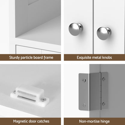 Artiss 2x Buffet Sideboard Cabinet Pantry Kitchen Bathroom Storage Cupboard-Furniture > Dining > Buffets &amp; Sideboards-PEROZ Accessories