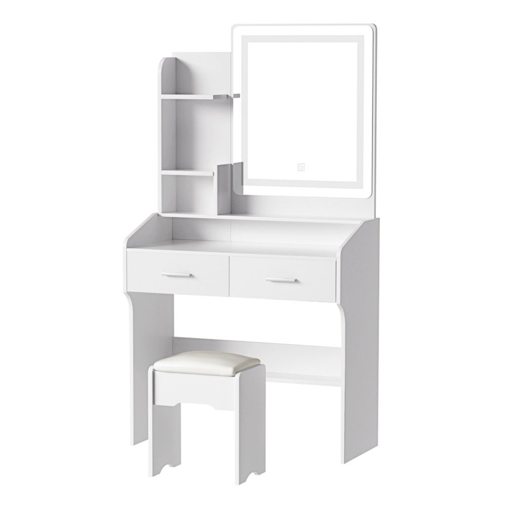 Artiss Dressing Table Set Stool Led White Doria-Furniture > Bedroom-PEROZ Accessories