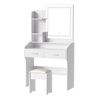Artiss Dressing Table Set Stool Led White Doria-Furniture > Bedroom-PEROZ Accessories