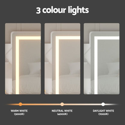 Artiss Dressing Table Set Stool Led White Doria-Furniture > Bedroom-PEROZ Accessories