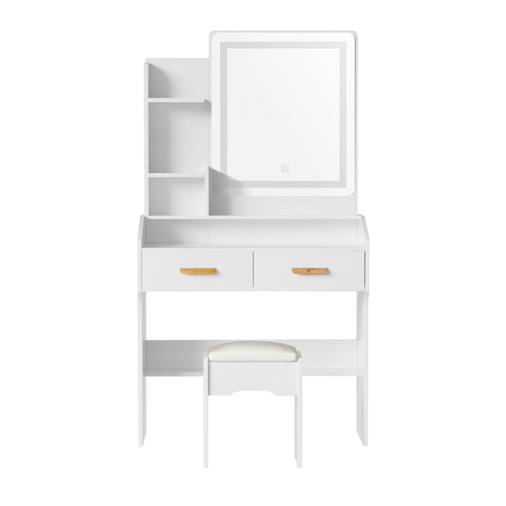 Artiss Dressing Table Set Stool Led White Doria-Furniture &gt; Bedroom-PEROZ Accessories