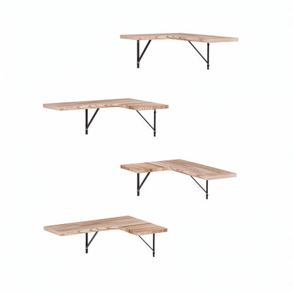 Artiss Floating Wall Shelf Corner Shelves Set of 4 Wood-Home &amp; Garden > DIY > Kitchen &amp; Bathroom DIY-PEROZ Accessories