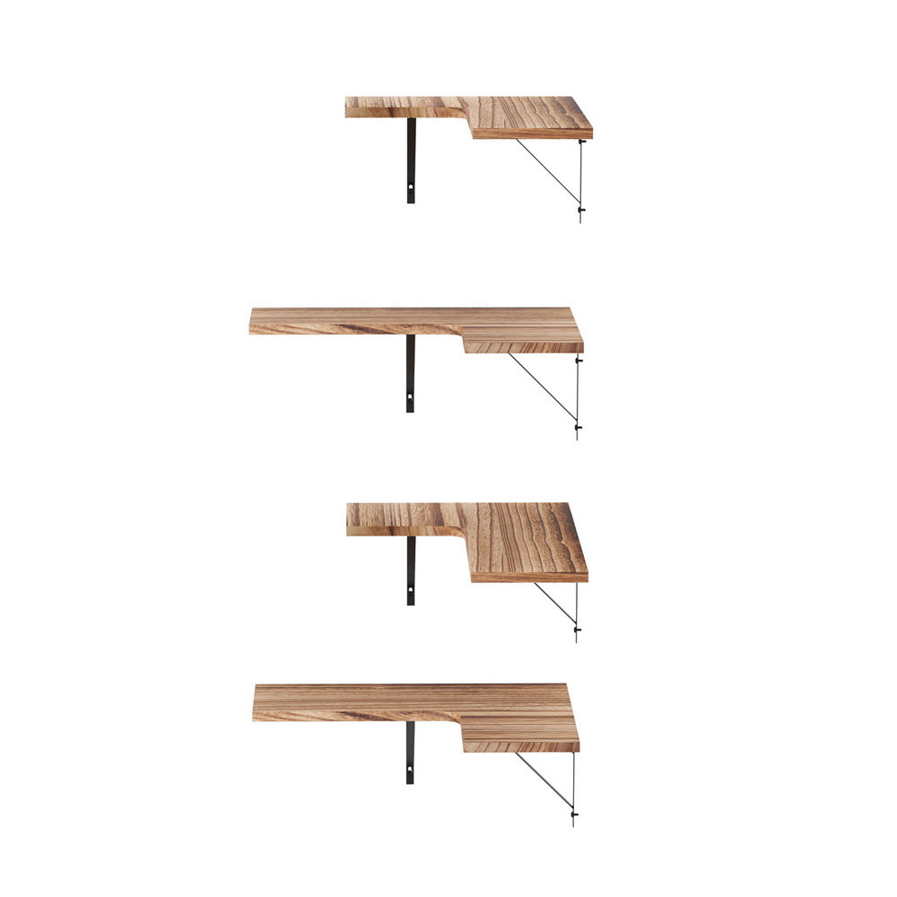 Artiss Floating Wall Shelf Corner Shelves Set of 4 Wood-Home &amp; Garden &gt; DIY &gt; Kitchen &amp; Bathroom DIY-PEROZ Accessories