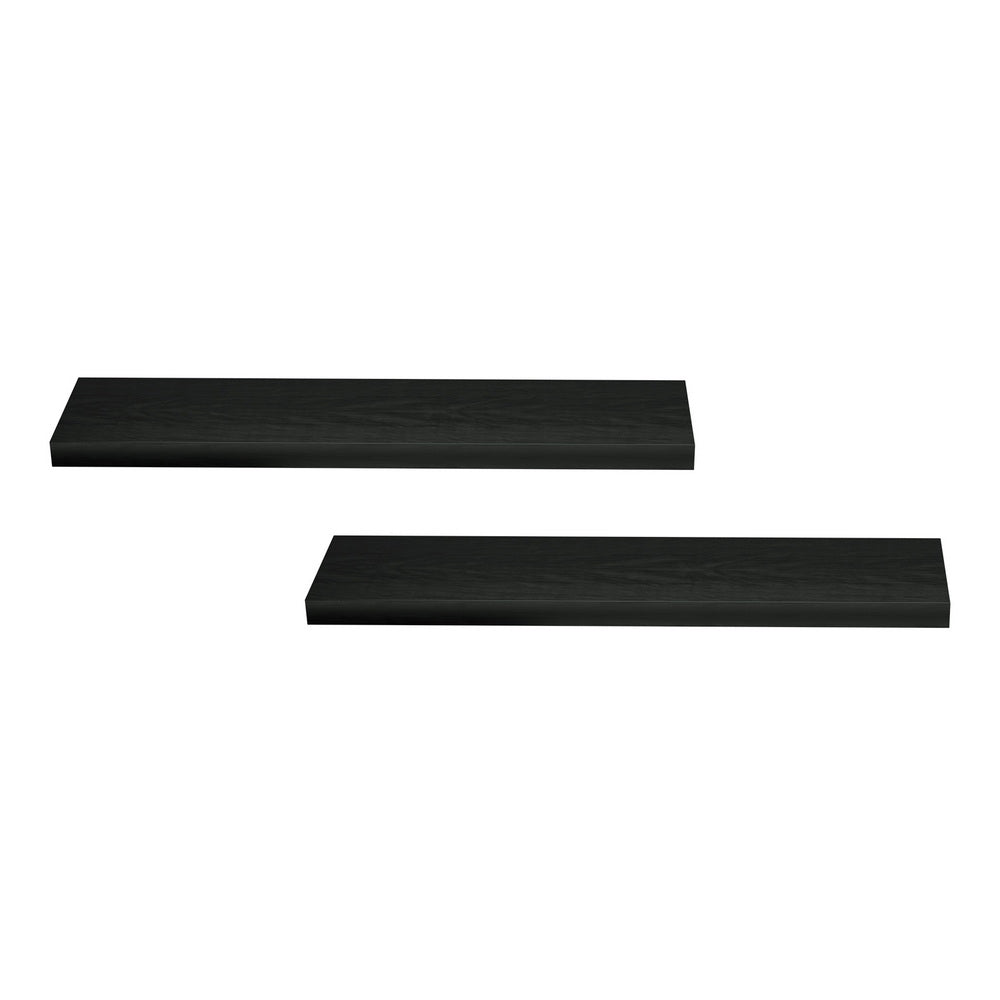 Artiss Floating Wall Shelf Set of 2 Black 90CM-Home &amp; Garden &gt; DIY &gt; Kitchen &amp; Bathroom DIY-PEROZ Accessories