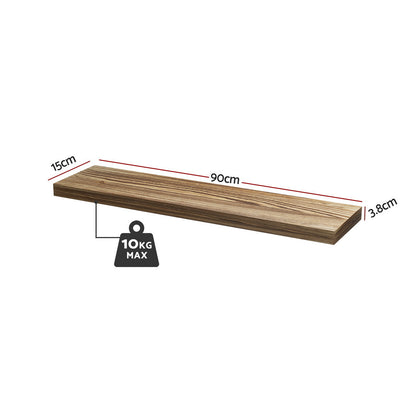 Artiss Floating Wall Shelf Set of 2 Wood 90CM-Home &amp; Garden &gt; DIY &gt; Kitchen &amp; Bathroom DIY-PEROZ Accessories