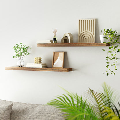 Artiss Floating Wall Shelf Set of 2 Wood 90CM-Home &amp; Garden &gt; DIY &gt; Kitchen &amp; Bathroom DIY-PEROZ Accessories