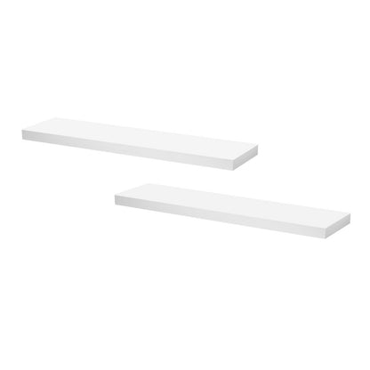 Artiss Floating Wall Shelf Set of 2 White 90CM-Home &amp; Garden &gt; DIY &gt; Kitchen &amp; Bathroom DIY-PEROZ Accessories