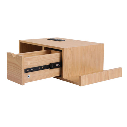 Artiss Floating Bedside Table with Charging Station Drawer Wall Mounted Oak