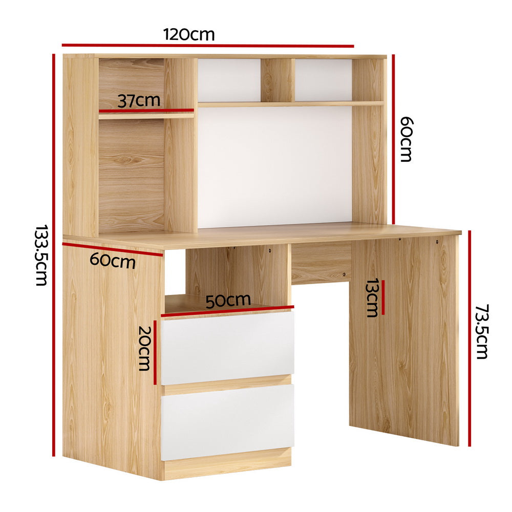 Artiss Computer Desk Office Study Desks Table Bookshelf Drawer-Furniture &gt; Office-PEROZ Accessories