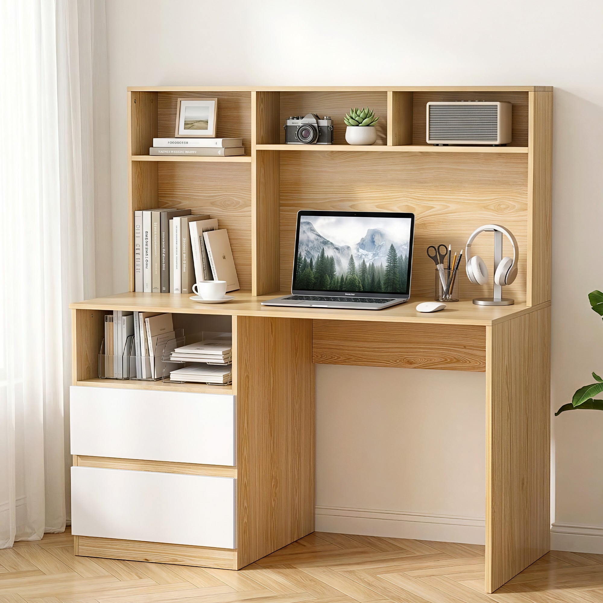 Artiss Computer Desk Office Study Desks Table Bookshelf Drawer-Furniture > Office-PEROZ Accessories