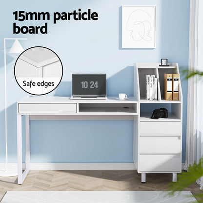 Artiss Computer Desk Office Study Desks Table Drawer Bookshelf-Furniture &gt; Office-PEROZ Accessories