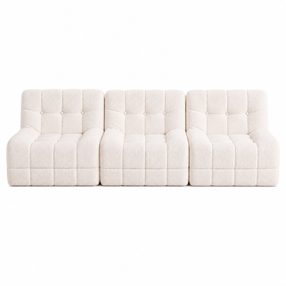 Artiss Set of 3 Sofa Modular Boneless Couches No Assembly White-Furniture > Bedroom-PEROZ Accessories