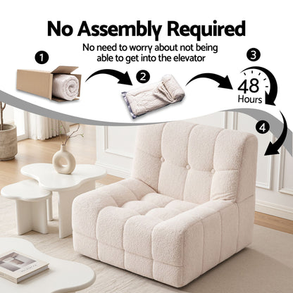 Artiss Set of 3 Sofa Modular Boneless Couches No Assembly White-Furniture > Bedroom-PEROZ Accessories
