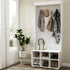 Artiss Shoe Rack Cabinet Hall Tree Coat Rack 180CM White-Coat Racks-PEROZ Accessories