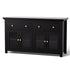 Artiss Buffet Sideboard Storage Cabinet Kitchen Cupboard Clear Door Drawer Black-Furniture > Dining > Buffets & Sideboards-PEROZ Accessories