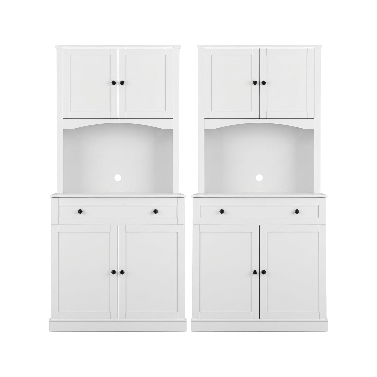 Artiss 2x Buffet Sideboard Hutch Pantry Cabinet Kitchen Storage BEINI White