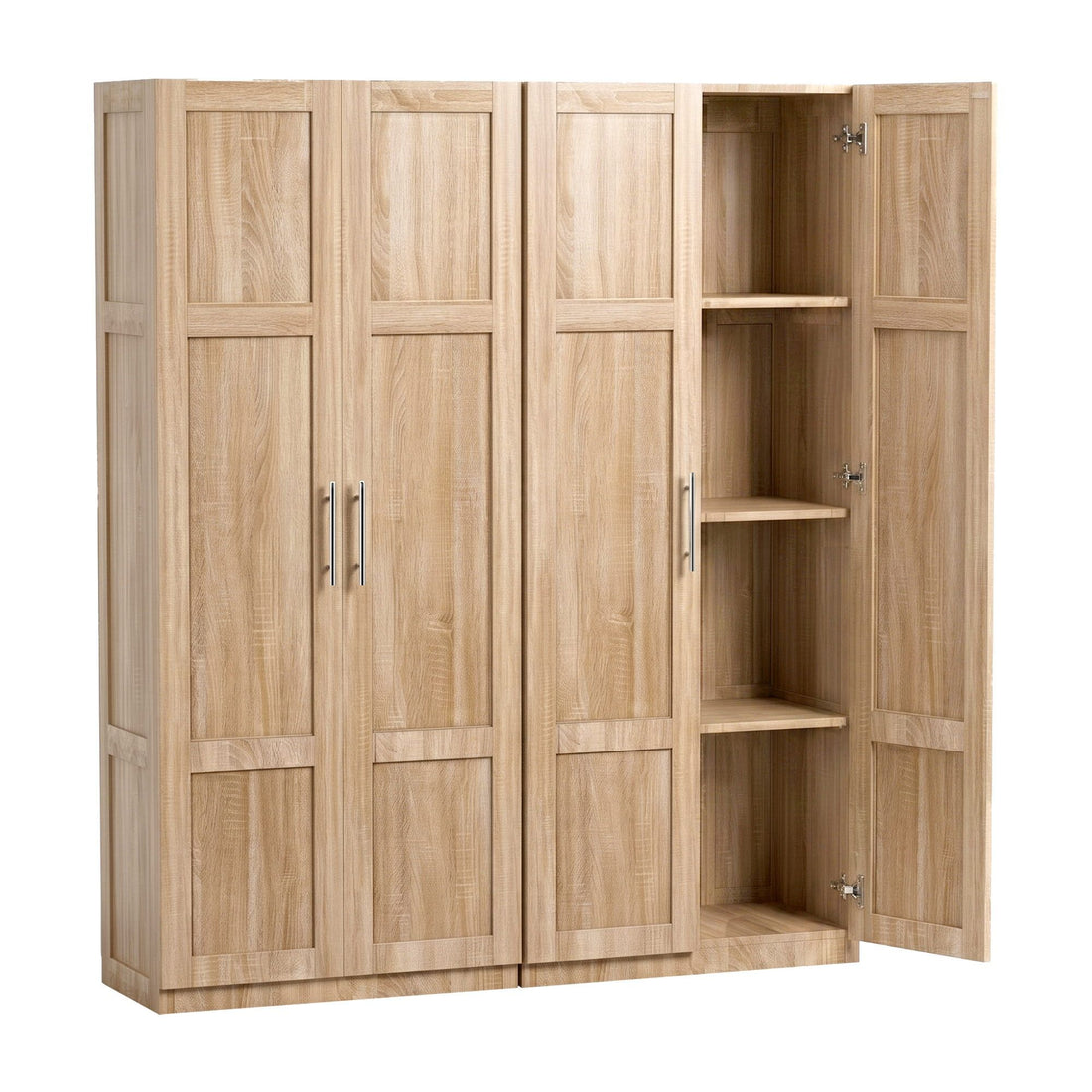 Artiss 2x Buffet Sideboard Cabinet Pantry Hutch Kitchen Storage Organiser Pine-Furniture > Dining > Buffets &amp; Sideboards-PEROZ Accessories