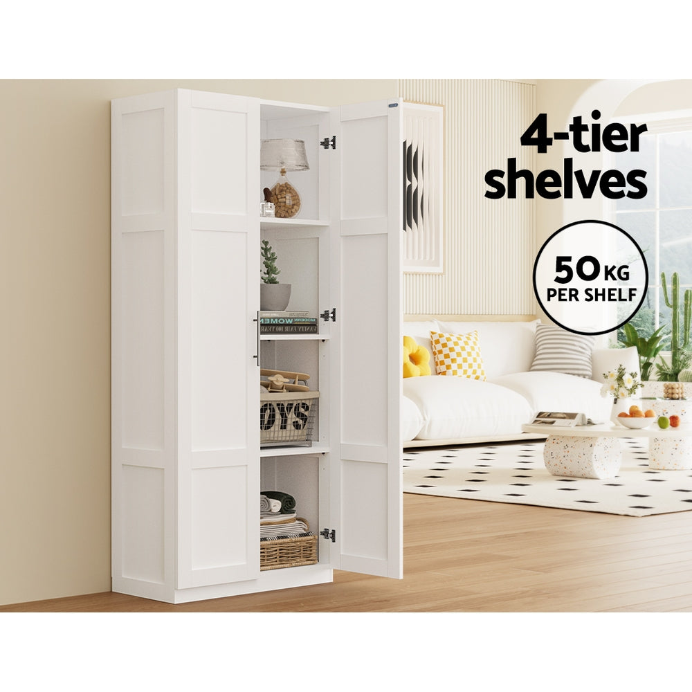 Artiss 2 Door Buffet Sideboard Cupboard Cabinet Pantry White-Furniture > Bedroom-PEROZ Accessories