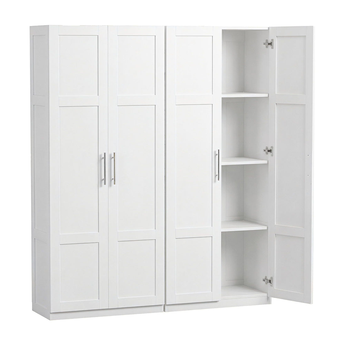 Artiss 2x Buffet Sideboard Cabinet Pantry Hutch Kitchen Storage Organiser White-Furniture > Dining > Buffets &amp; Sideboards-PEROZ Accessories