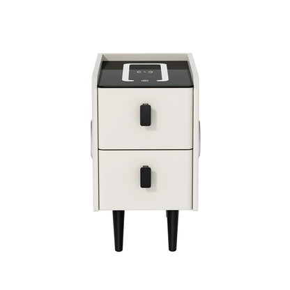 Artiss Smart Bedside Table with Wireless Charging - AIDA White-Furniture &gt; Bedroom &gt; Bedside Tables-PEROZ Accessories