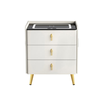 Artiss Bedside Table Wireless Charging - ALMA White-Furniture &gt; Bedroom &gt; Bedside Tables-PEROZ Accessories