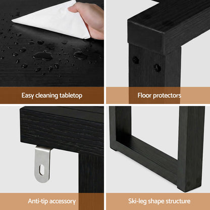 Artiss Console Table 110CM Black-Furniture > Living Room > Side Tables-PEROZ Accessories